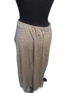 Prana Small S Midi Striped Skirt Pockets Hemp Organic Cotton