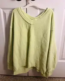 aerie ribbed green sweater 