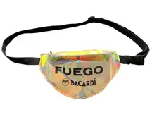 Bacardi Fanny Pack Iridescent Semi Clear Rave Party Adjustable Women’s