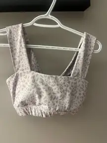 Leopard print sports bra