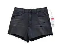 HUDSON The Kass High Rise Black Gray Denim Shorts Size 28 NEW