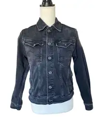 G-Star RAW Women's Black Denim Jacket Size S Button-Up Casual Fashion