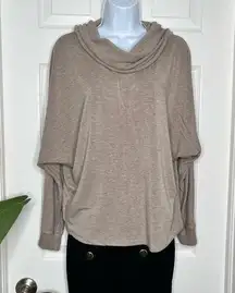 Tahari taupe cowl neck sweater