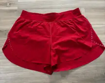 Lululemon Fast and Free Reflective Short Dark Red Women Size 8