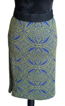 Statement Piece! Maeve Anthropologie Floral Jacquard Midi Skirt - XS