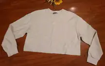 Zara Off White Crop Top Sweater Size L