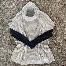 THE LIMITED Vintage Knit Cowl Neck Poncho Size M/L