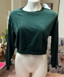 Heart & Hips Cropped velvet sweater size SMALL