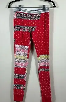 Victoria's Secret  Pajama Red Fireside Long John Thermal Christmas Size XS