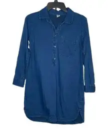 Old Navy  Women's Shirtdress Chambray Collared Button Up Pullover Long Sleeved XS