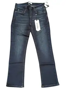 🆕 Kensie Womens 27 Flare Crop Jeans Stretch Denim Capri‎ Pants NWT