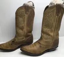 Code West  Vintage 1999 Signed Cowboy Boots 9