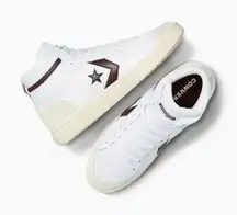 NEW Converse Pro Blaze Classic Leather Mid' White/Bloodstone" Shoes- Women’s 9.5