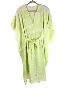 NWOT Young Fabulous & Broke Yellow Kimono Arm Belted Waist Freya Kaftan Size S