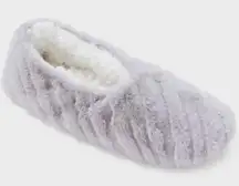 Auden Women's Diagonal Stripe Textured Faux plush Cozy Pull-On Slipper