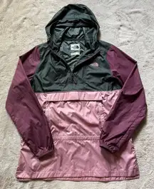 THE NORTH FACE FANORAK Wind Coat Jacket Hood Packable‎ Waterproof Windwall Sz S