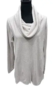 Barefoot Dreams CozyChic Ultra‎ Lite Coastal Cowl Neck Tunic Sand Dune Size M