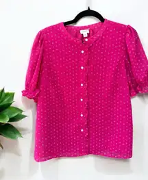 J.Crew Puff Sleeve Button Down Blouse Medium