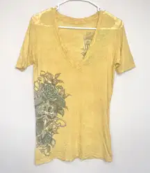 Sinful  Yellow Burnout Tee