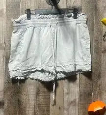 Cloth and Stone Anthropologie Blue Raw Hem Shorts