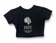 Darc Sport Wolves Crop Top Tee Black Size XS