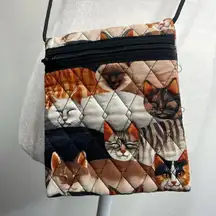 Cat Quilted Small Crossbody Bag Purse