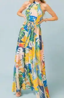 Flying Tomato  boutique I'll have a Blue Hawaiian maxi Dress size small