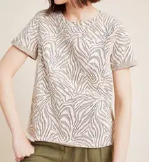 Anthropologie Structured Zebra Top