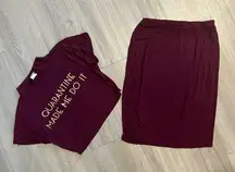 Trendy Women’s Crop Top & Bottom Set – Size Large