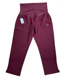 FIGS Yola Maternity Scrub Pants Burgundy Size XL Petite NEW