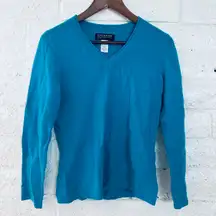 Jones New York Top Sweater Petite WOMEN’S SIZE S Color Turquoise