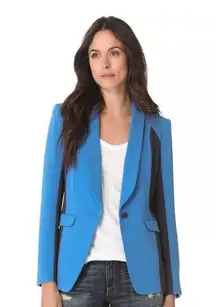 Rag and Bone  Jefferson Color Block Blazer Blue Black Size 0