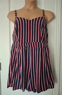 Torrid Sz 1 Striped Sleeveless Romper