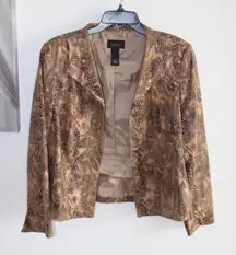Investments Tan Snake Print Women's Blazer