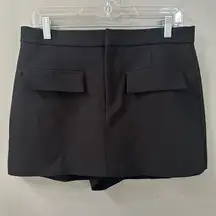 ZARA  Black Cargo Mini Skort Size Large