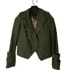 Smythe Les Vestes wool army military cropped blazer jacket women's size 4