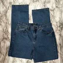 Lauren Ralph Lauren Classic Straight Womens Sz 12 Denim Blue Jeans Capsule Clean