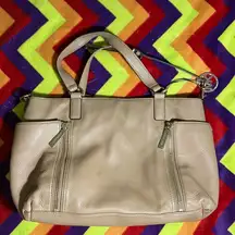 Tan Michael Kors leather tote purse GREAT CONDITON