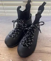 Jeffrey Campbell‎ Boots Barometric Rubber Ankle Black Lace Up Women’s Size 9