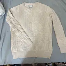 Kim Rodgers Long Sleeve Cream Sweater Top Size Small Feminine Coquette‎ Fall