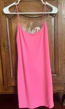 Alice and Olivia pink fitted mini dress