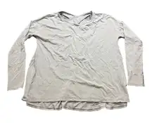 Lululemon Womens‎ Cross Back Long Sleeve Shirt Gray Fits Small Oversized