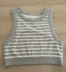 Aerie Gray and White Tee