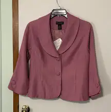 Dialogue Pink Women's Cropped Jacket Size Medium