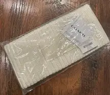 Coach White Knit Headband Earcuff