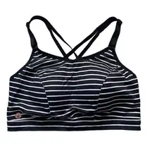 Livi Active Women’s Sports Bra Striped Plus Size 38DDD Strappy Yoga