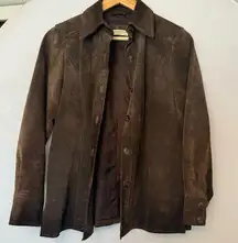 Vintage Valerie Stevens suede Leather brown Jacket petite small