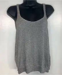 WOMENS SPLENDID ANTHROPOLOGIE RAYON BLUE AND OFF WHITE STRIPED TANK TOP SIZE XS