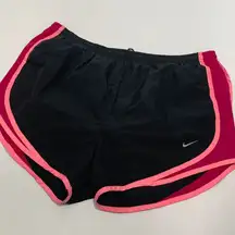 Nike Womens Tempo Running Shorts Retro High Rise Black Pink Medium