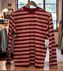 BP. Women's XS Striped Long Sleeve Pull-On Shirt Multicolor Casual